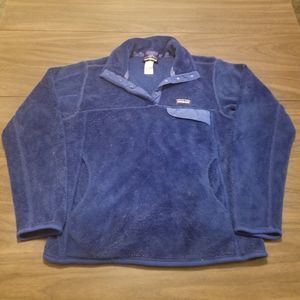 Patagonia Re-Tool Snap-T Women's Small Blue Polartec Fleece Pullover Thermal Pro